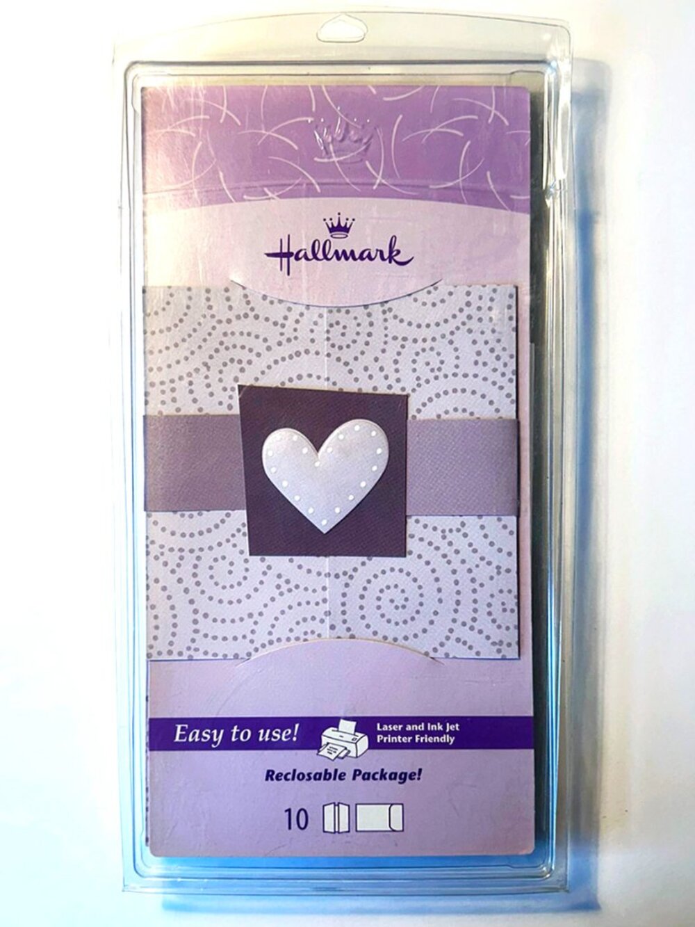 Hallmark Set of 10 Note Cards w/Decorative Accessories & Envelopes for Printer